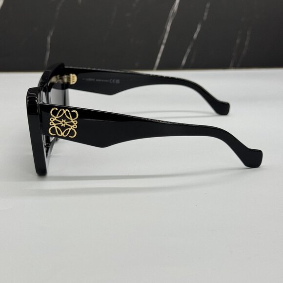 NEW LOEWE LW40145F 01A WOMEN SUNGLASSES BLACK CAT EYE LOEWE EYEWEAR LW40145I 01A - Picture 6 of 10